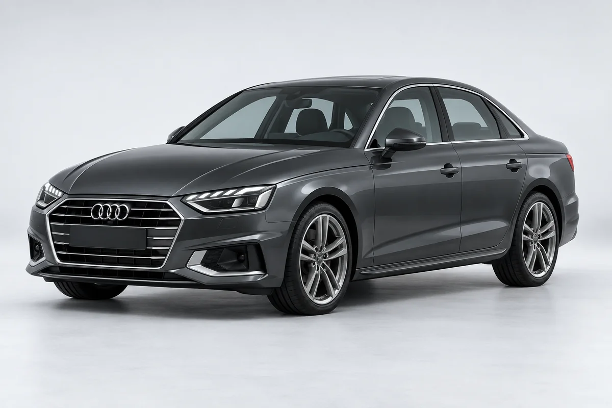 Audi A4 — вид спереди в три четверти