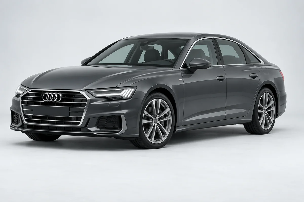 Audi A6 — вид спереди в три четверти