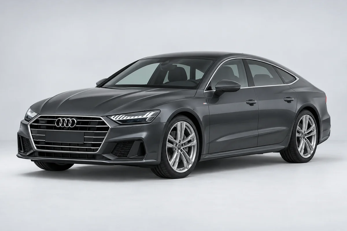Audi A7 — вид спереди в три четверти