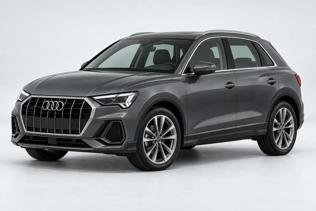Audi Q3 — вид спереди в три четверти