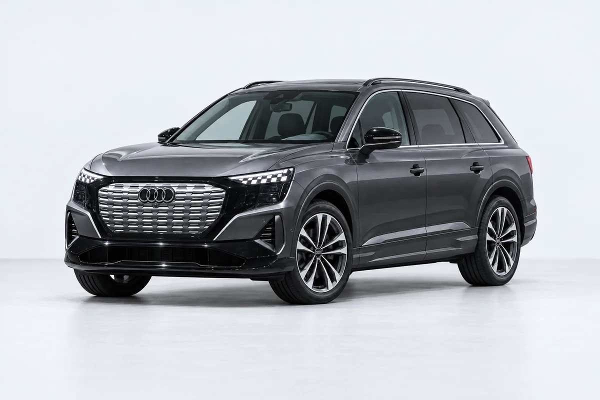 Audi Q5 e-tron — вид спереди в три четверти