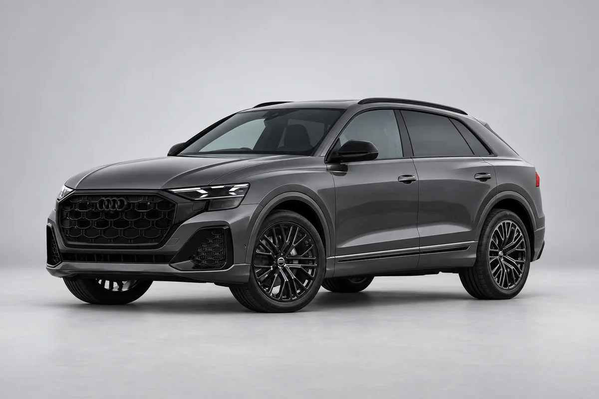 Audi Q8 — вид спереди в три четверти