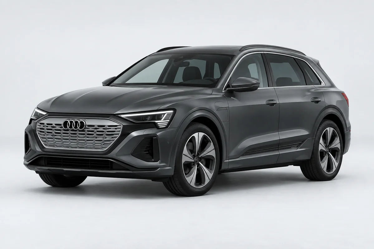 Audi e-tron / Q8 e-tron — вид спереди в три четверти