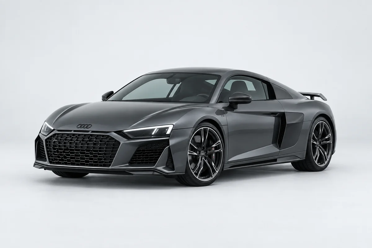 Audi R8 — вид спереди в три четверти