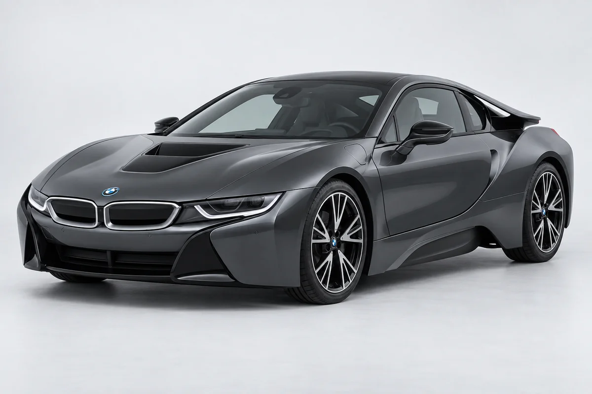 BMW i8 — вид спереди в три четверти