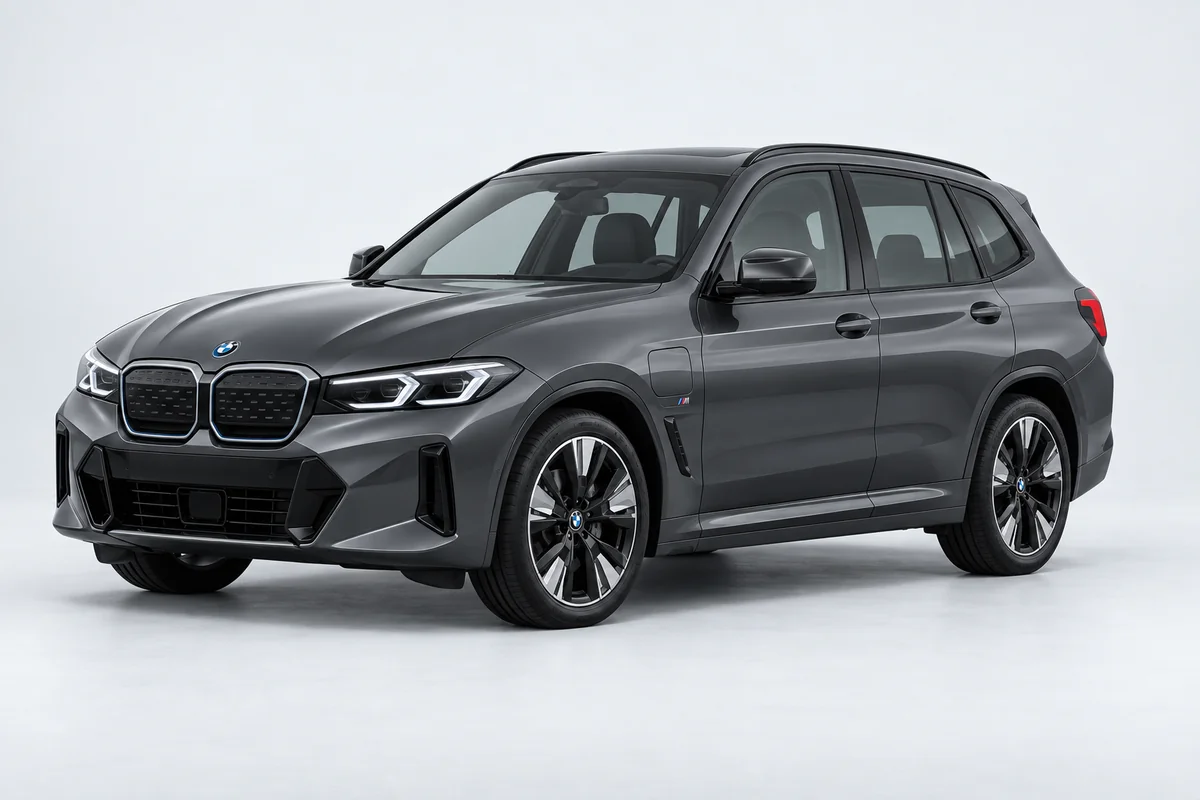 BMW iX3 — вид спереди в три четверти