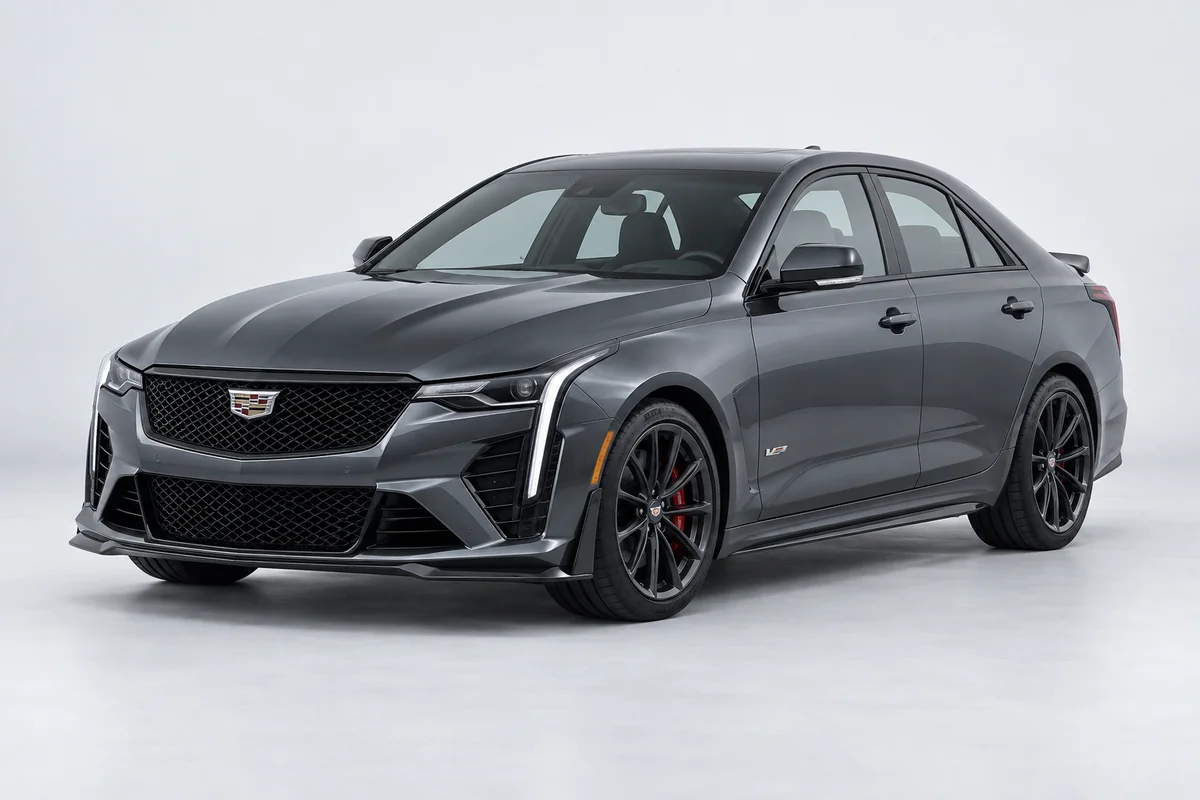 Cadillac CT4 — вид спереди в три четверти