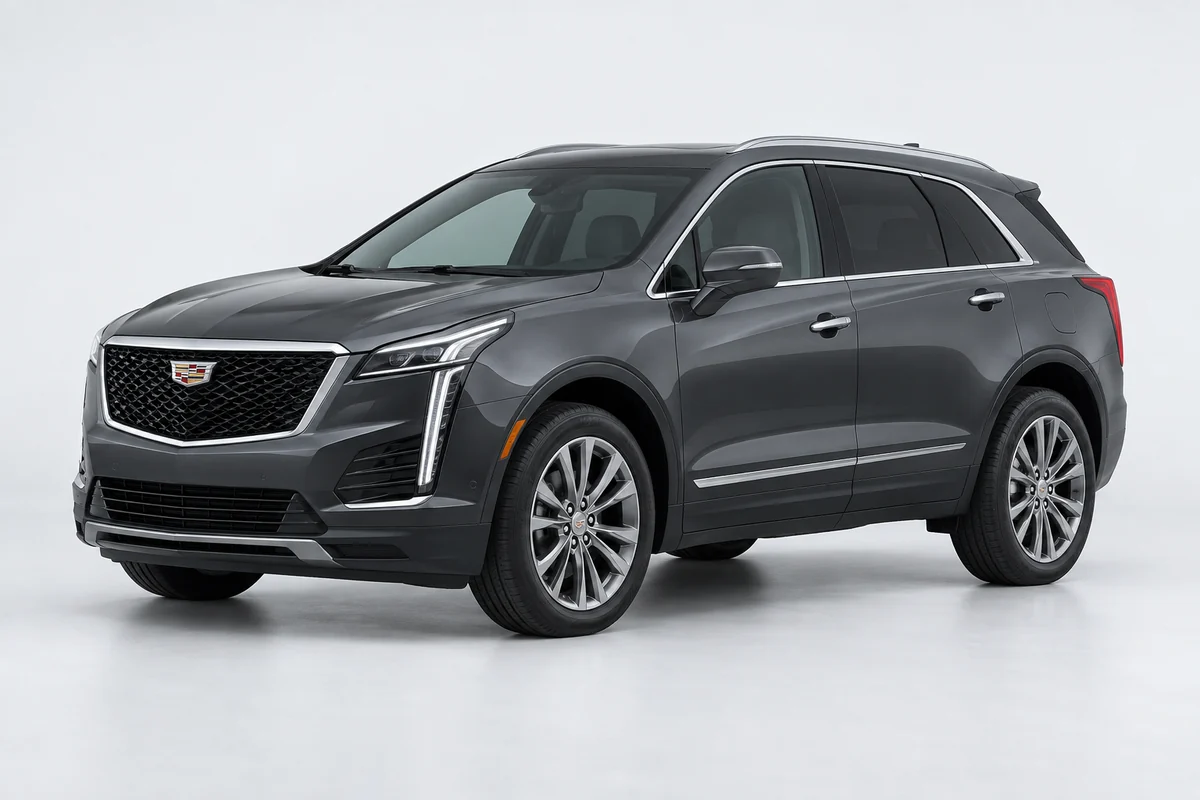 Cadillac XT5 — вид спереди в три четверти