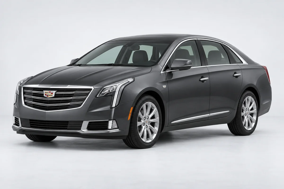 Cadillac XTS — вид спереди в три четверти