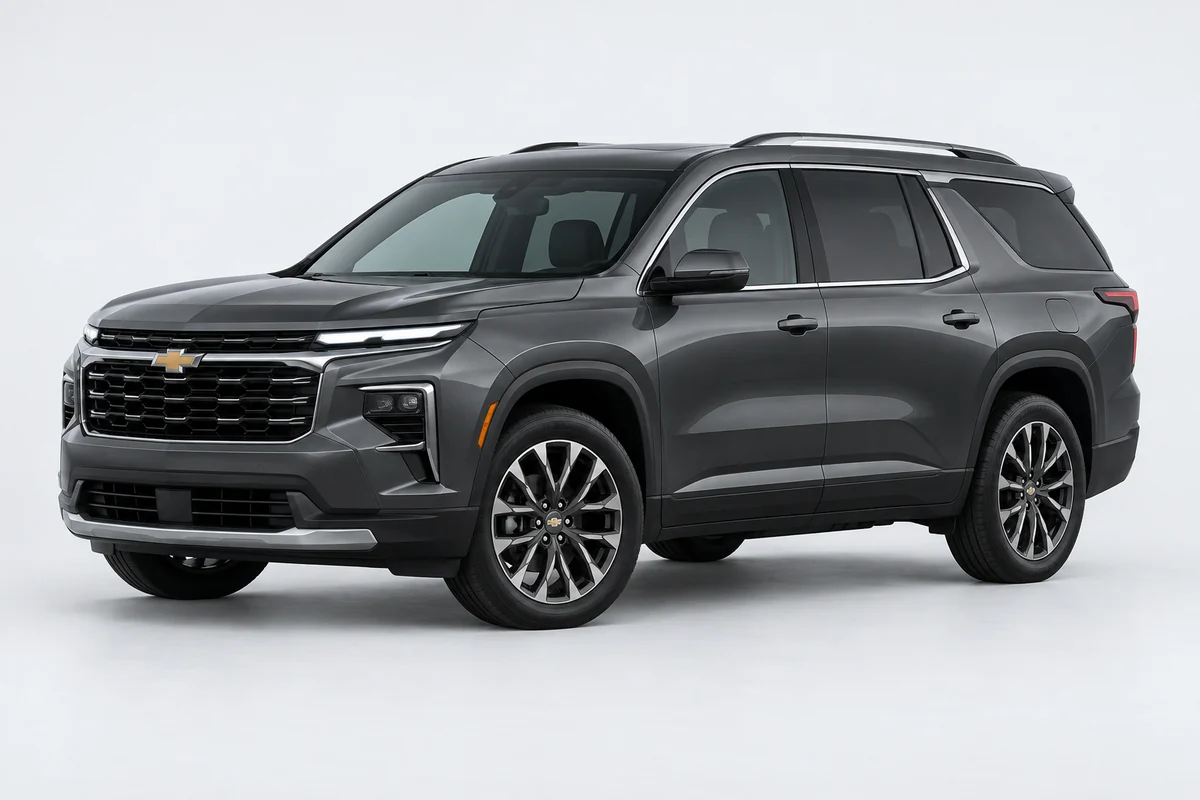 Chevrolet Traverse — вид спереди в три четверти