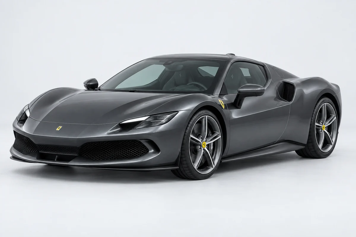 Ferrari 296 GTB — вид спереди в три четверти