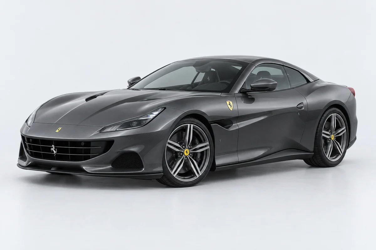 Ferrari Portofino M — вид спереди в три четверти