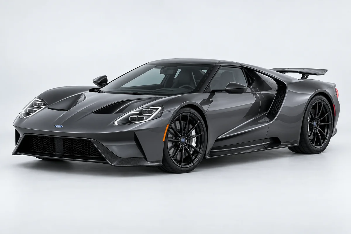 Ford GT — вид спереди в три четверти