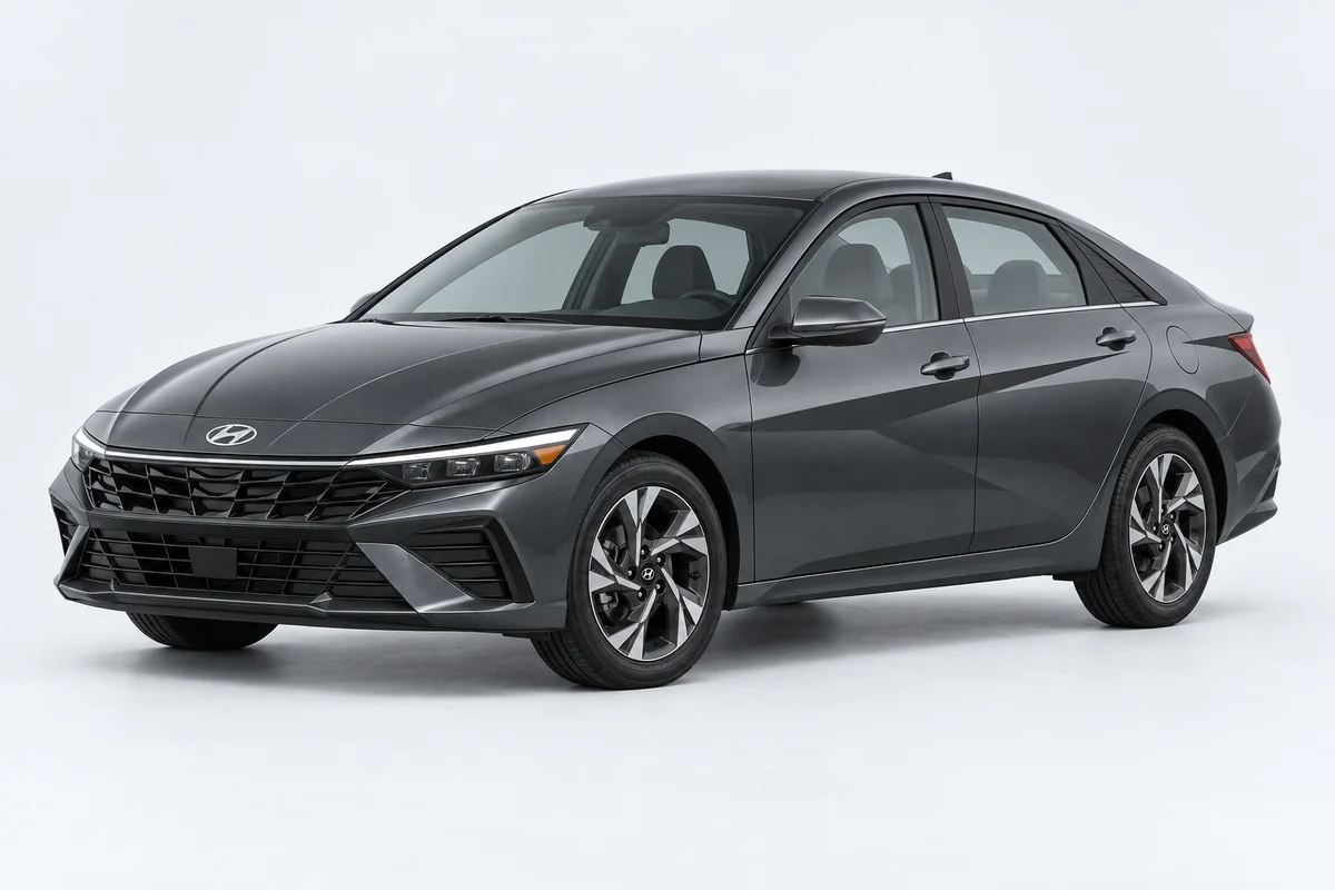 Hyundai Elantra — вид спереди в три четверти