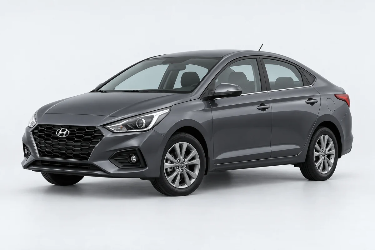Hyundai Solaris — вид спереди в три четверти