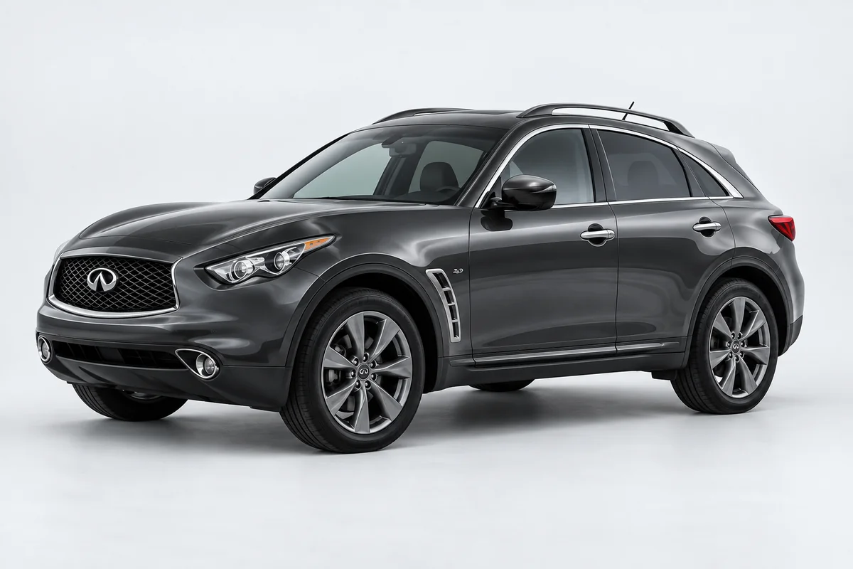 Infiniti QX70 — вид спереди в три четверти