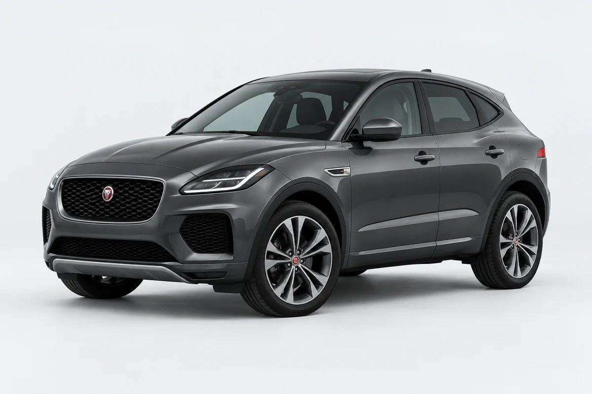Jaguar E-PACE — вид спереди в три четверти