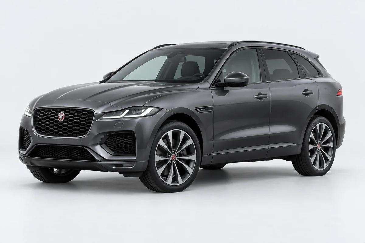 Jaguar F-PACE — вид спереди в три четверти