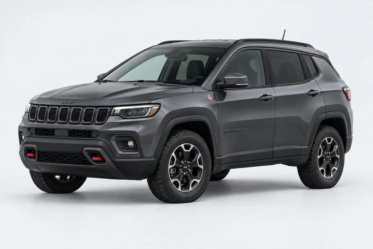 Jeep Compass — вид спереди в три четверти