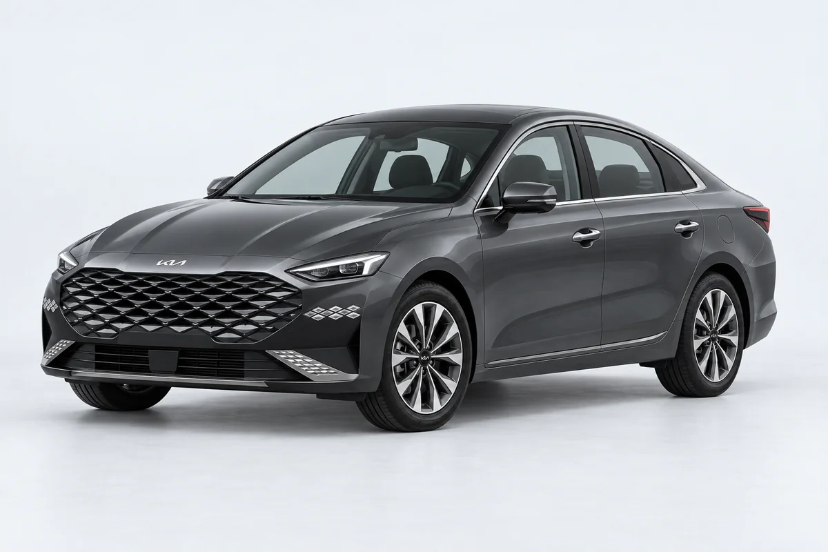 Kia K8 — вид спереди в три четверти