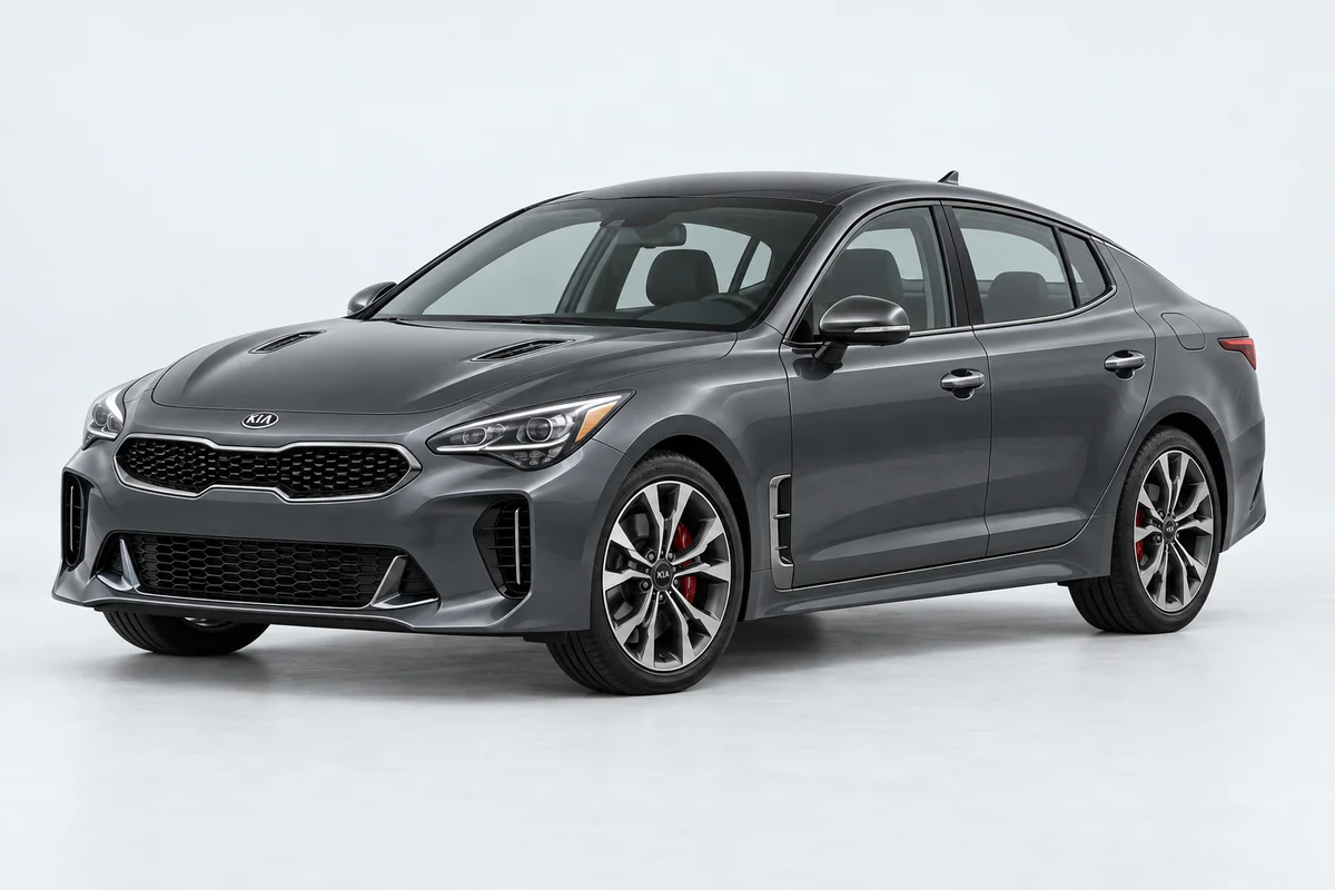 Kia Stinger — вид спереди в три четверти