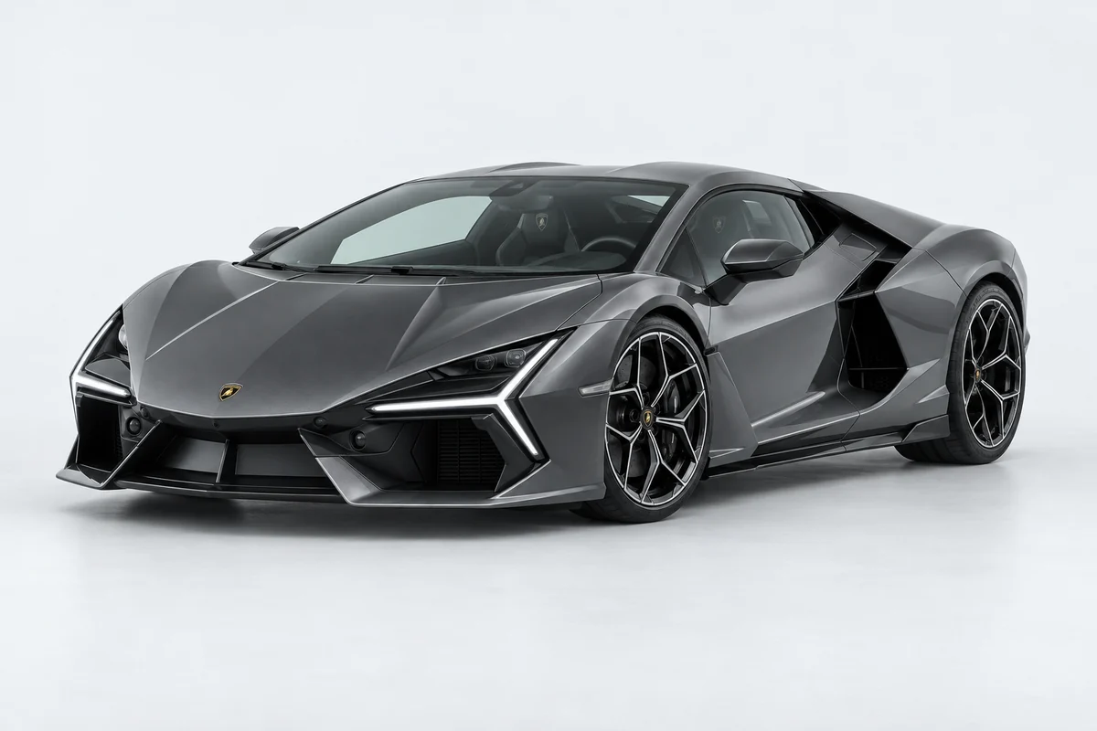 Lamborghini Revuelto — вид спереди в три четверти