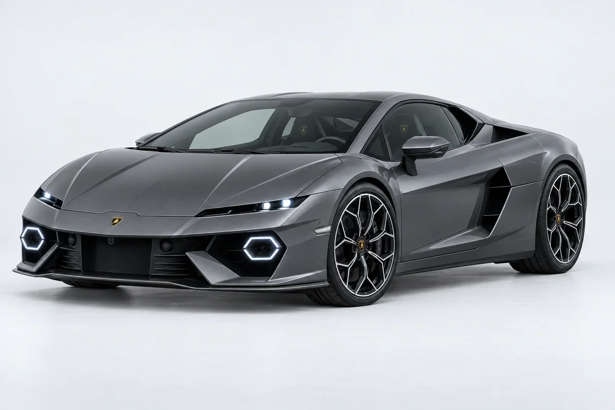 Lamborghini Temerario — вид спереди в три четверти