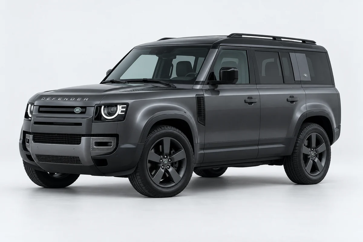 Land Rover Defender — вид спереди в три четверти