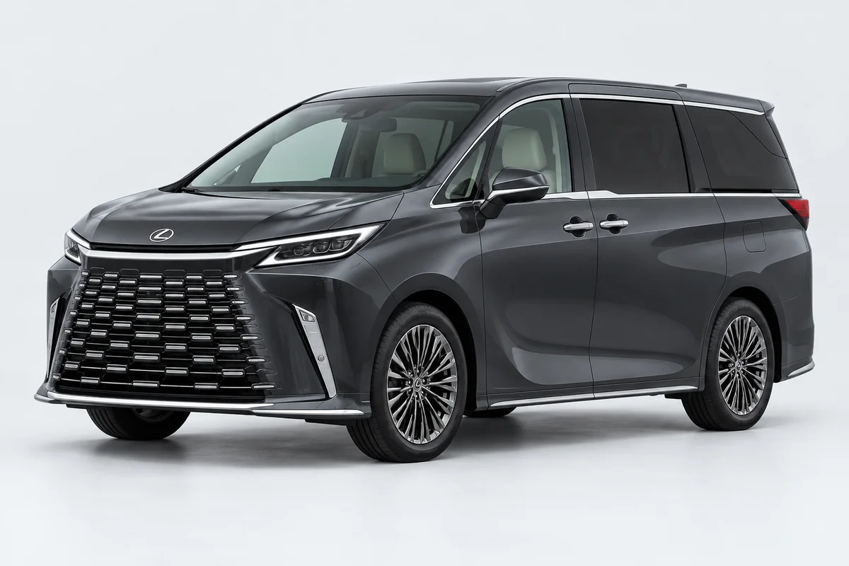 Lexus LM — вид спереди в три четверти