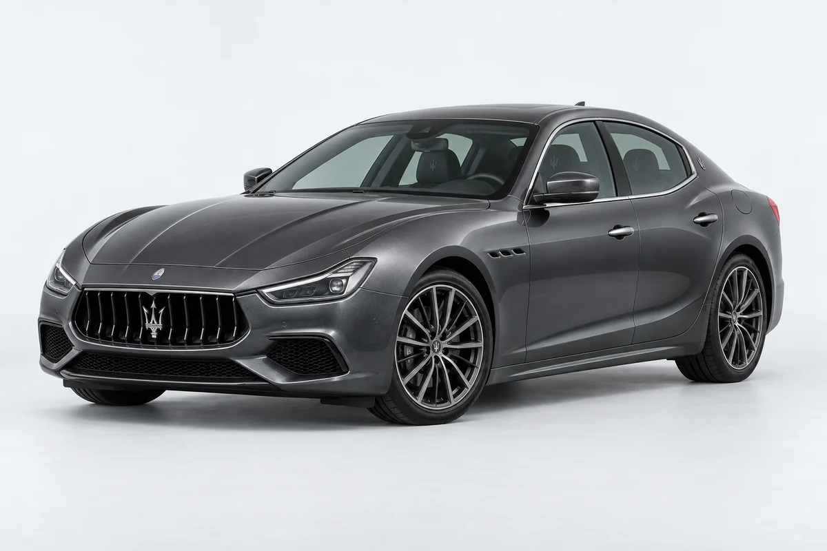 Maserati Ghibli — вид спереди в три четверти