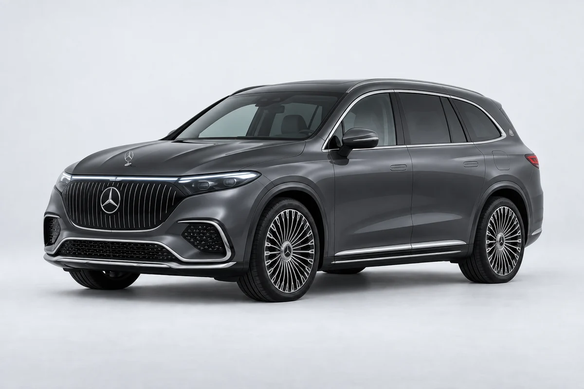 Maybach EQS SUV — вид спереди в три четверти
