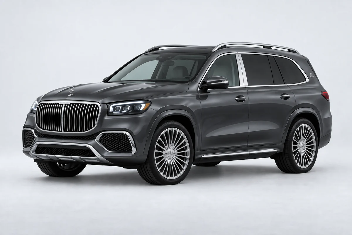 Maybach GLS — вид спереди в три четверти