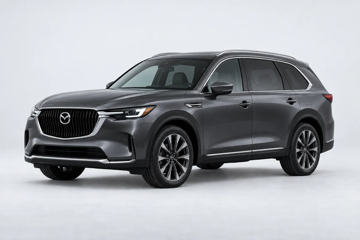 Mazda CX-90 — вид спереди в три четверти