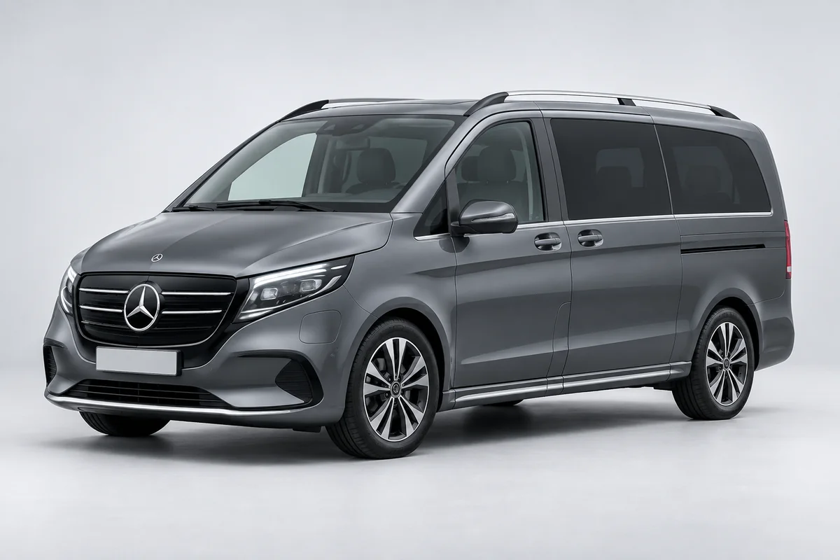 Mercedes-Benz EQV — вид спереди в три четверти