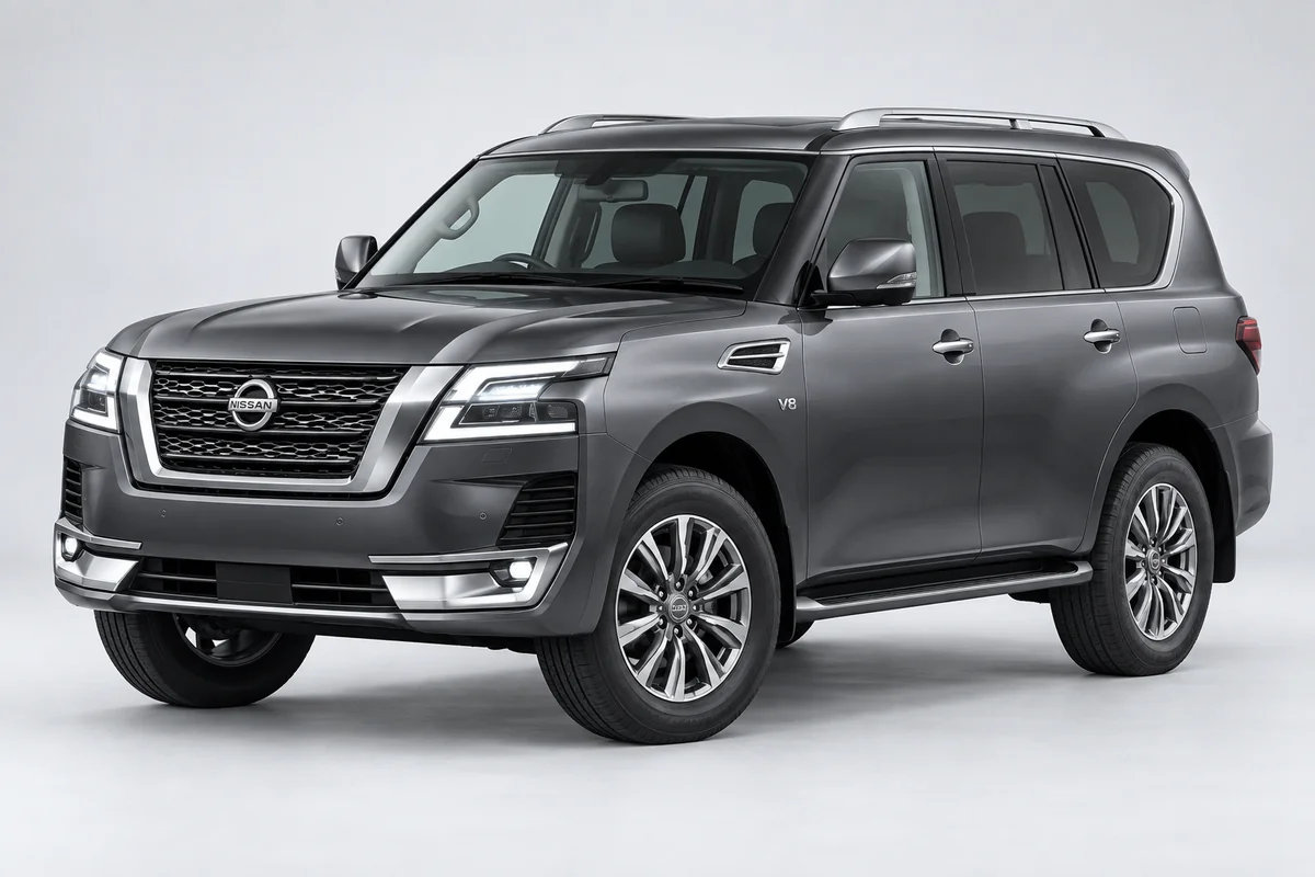 Nissan Patrol — вид спереди в три четверти