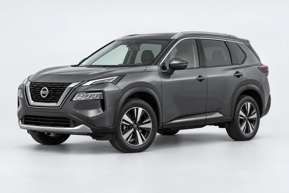 Nissan X-Trail — вид спереди в три четверти