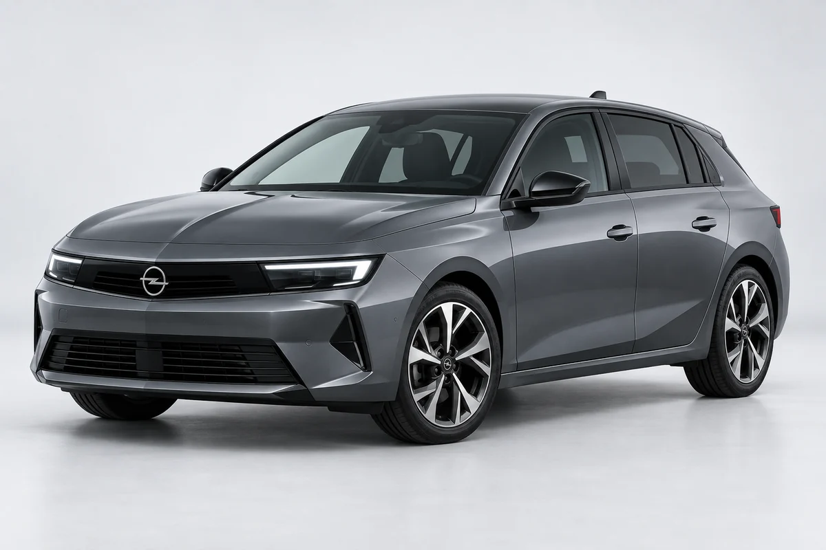 Opel Astra — вид спереди в три четверти