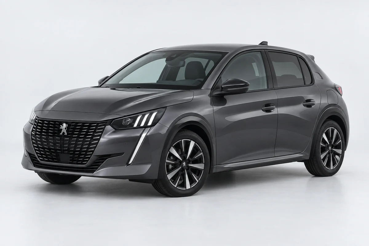 Peugeot 208 — вид спереди в три четверти