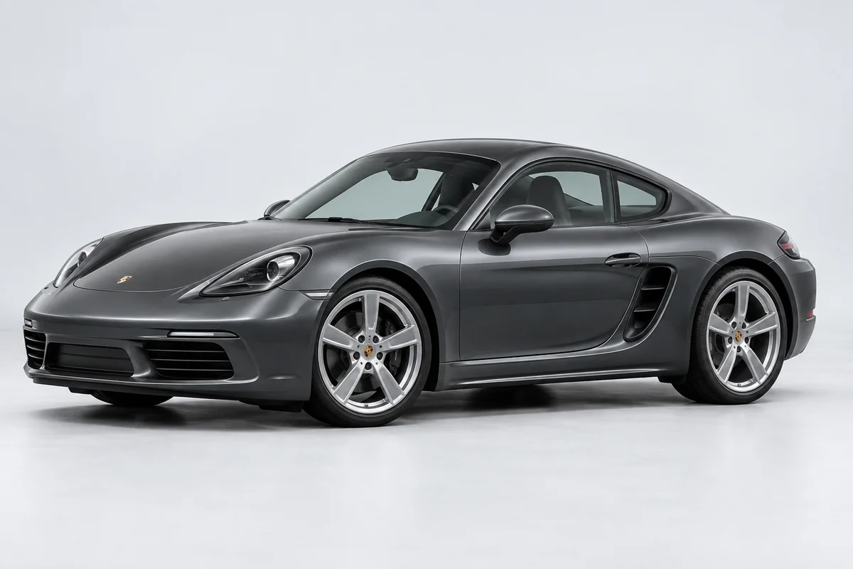 Porsche 718 Cayman — вид спереди в три четверти