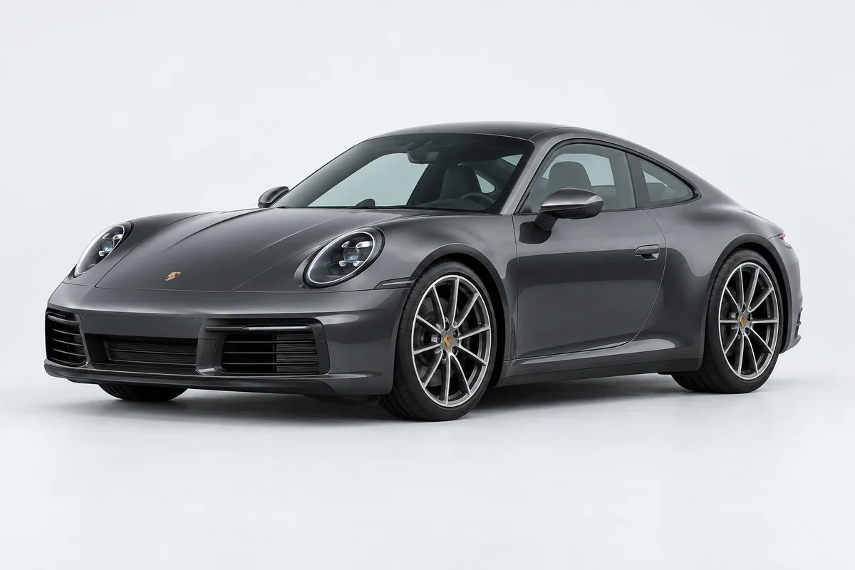 Porsche 911 — вид спереди в три четверти