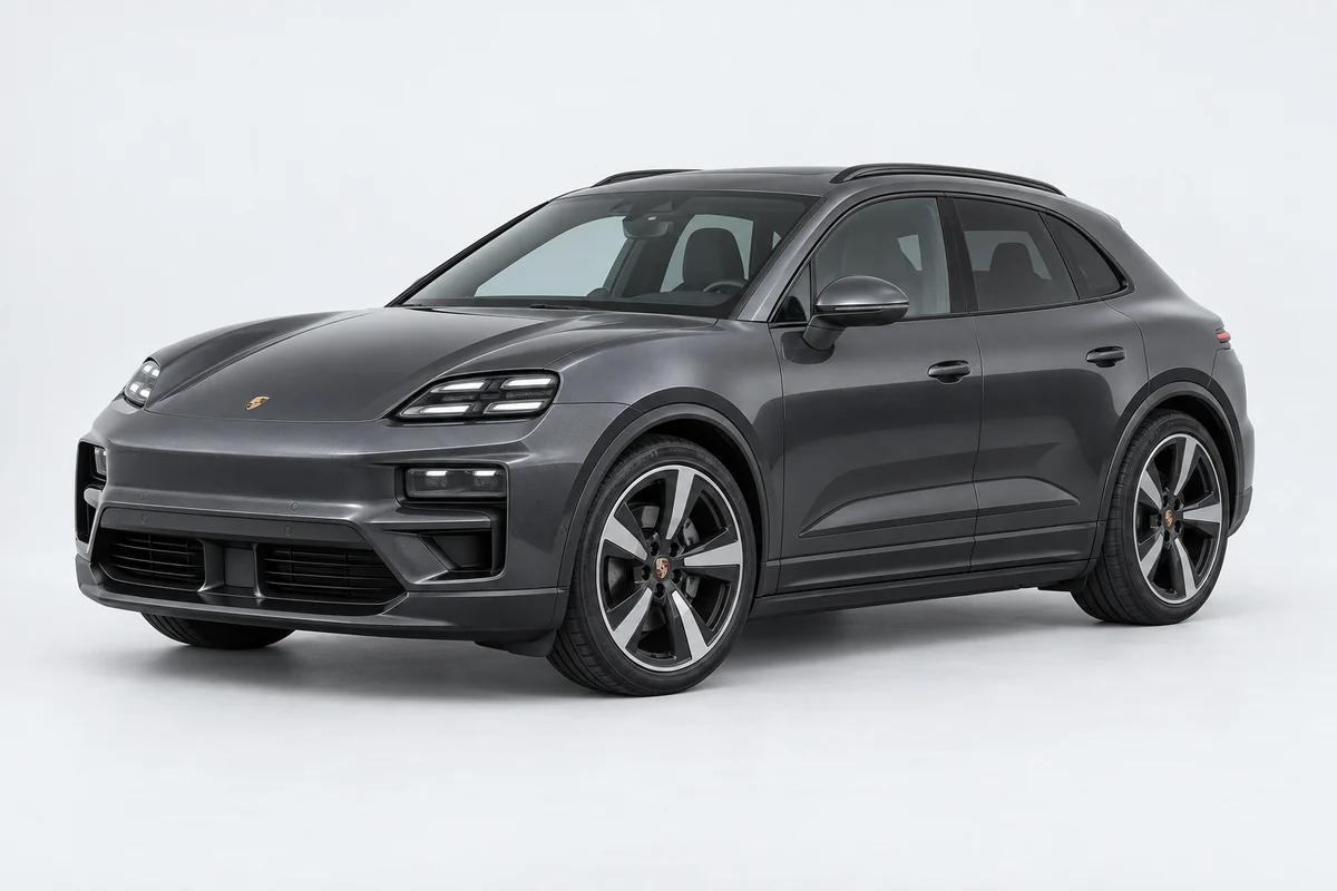Porsche Macan Electric — вид спереди в три четверти