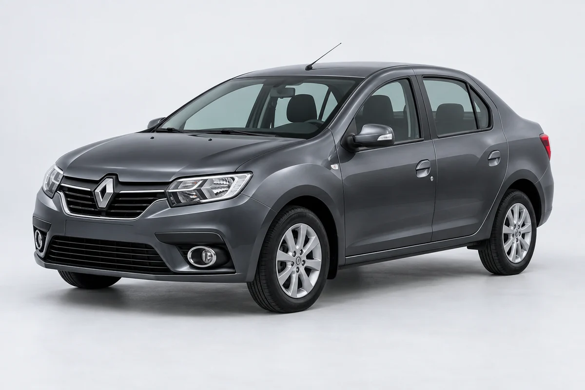Renault Logan — вид спереди в три четверти