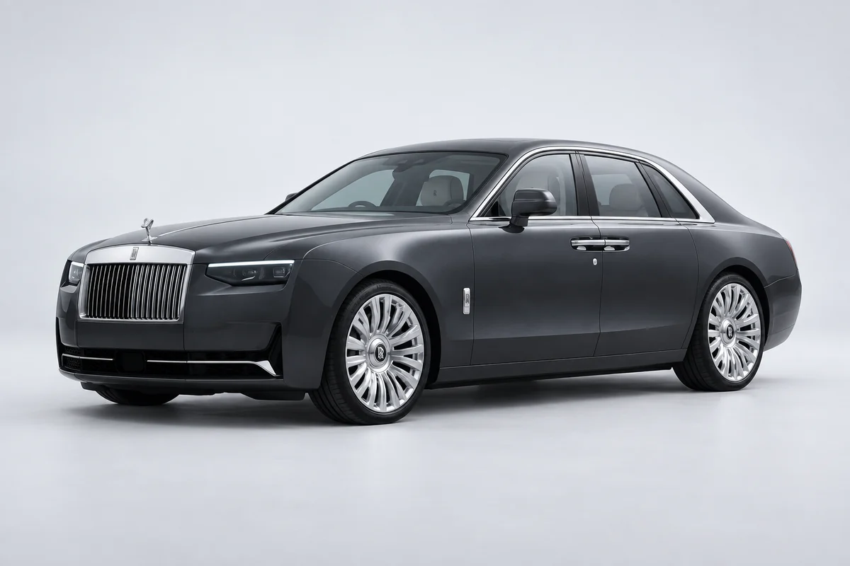 Rolls-Royce Ghost — вид спереди в три четверти