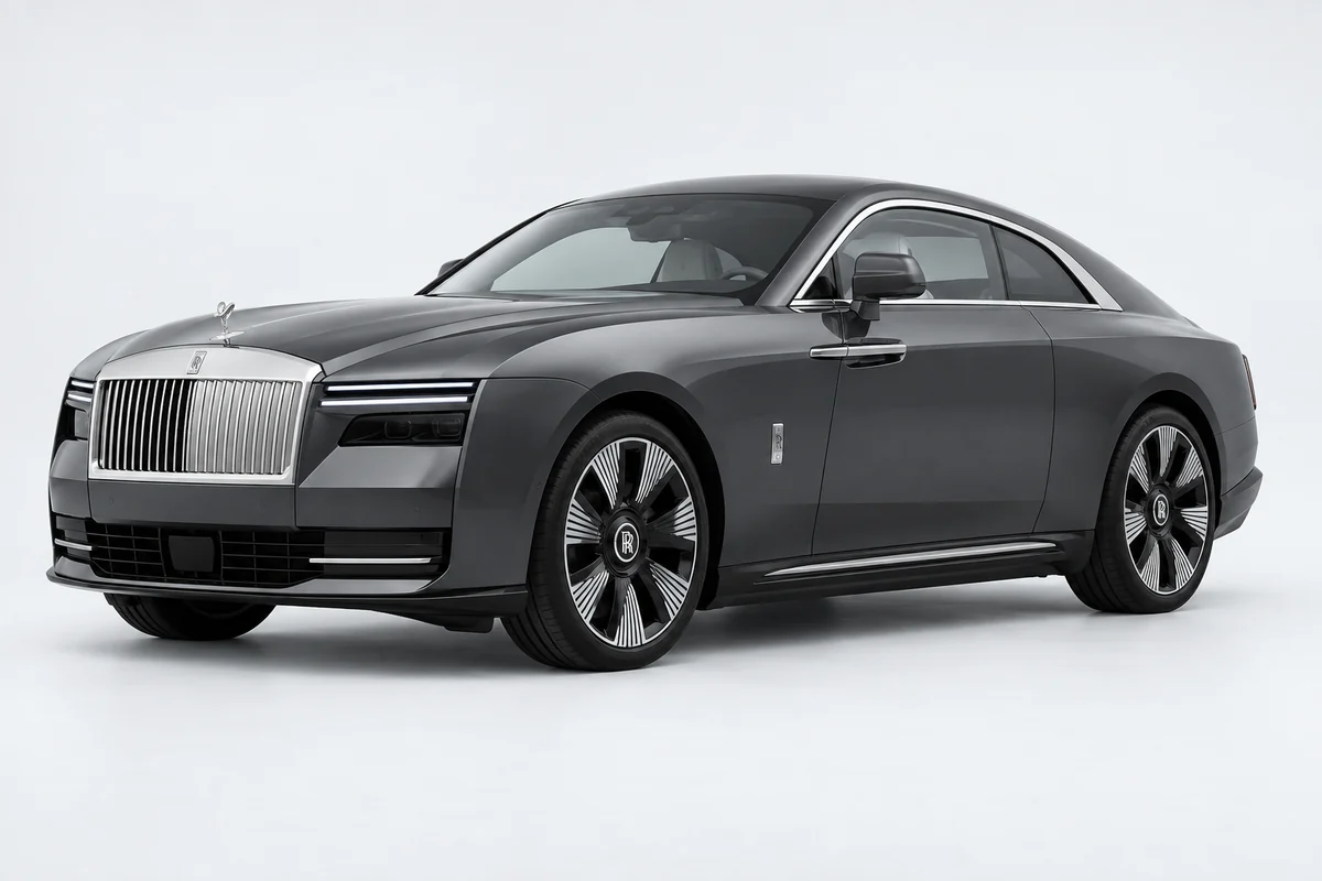 Rolls-Royce Spectre — вид спереди в три четверти