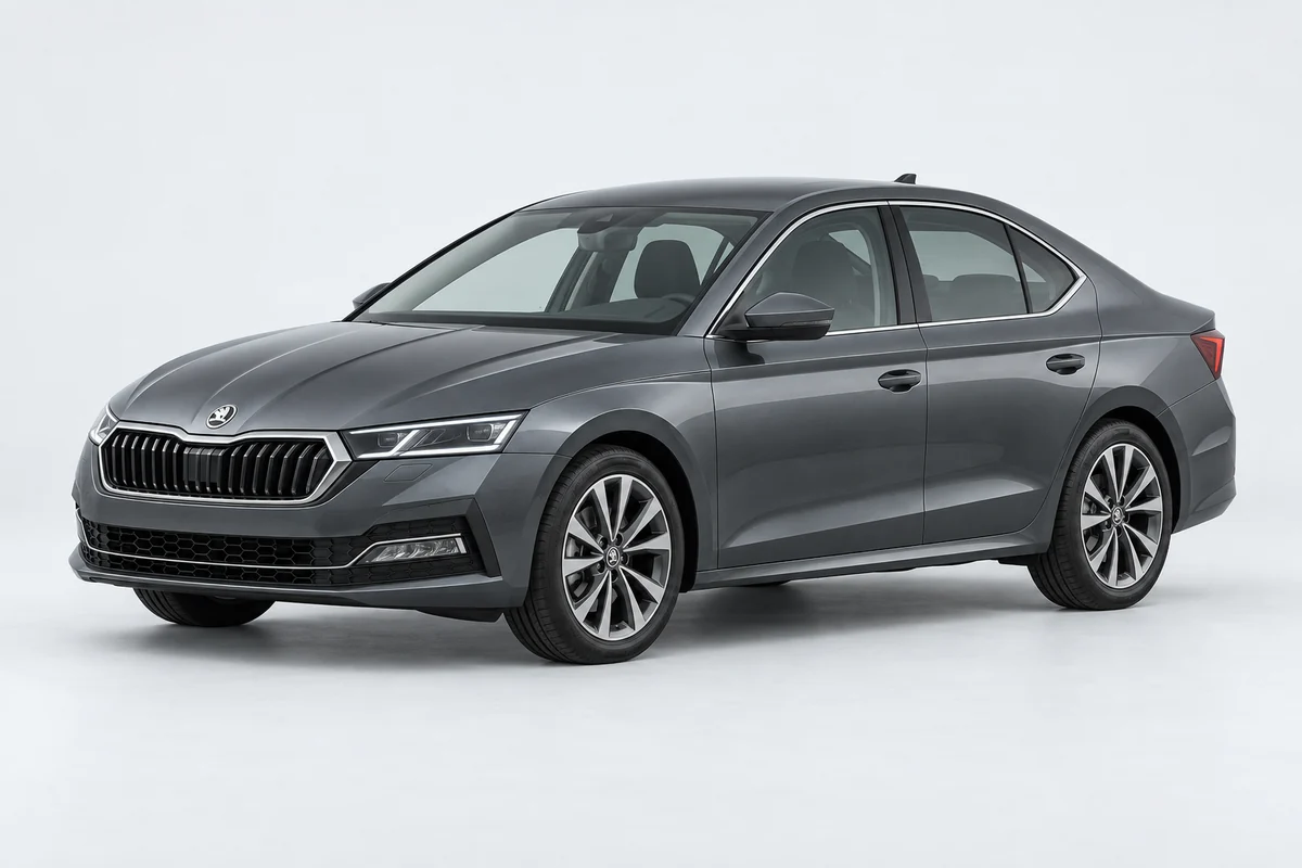 Škoda Octavia — вид спереди в три четверти