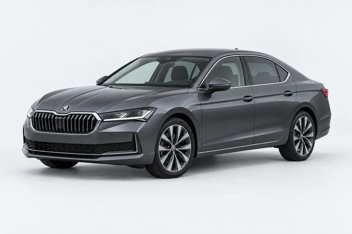 Škoda Superb — вид спереди в три четверти
