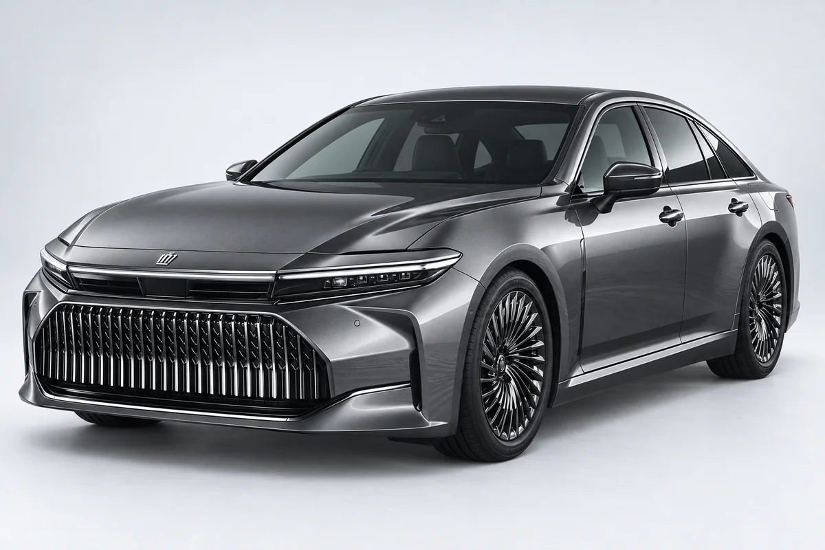Toyota Crown — вид спереди в три четверти