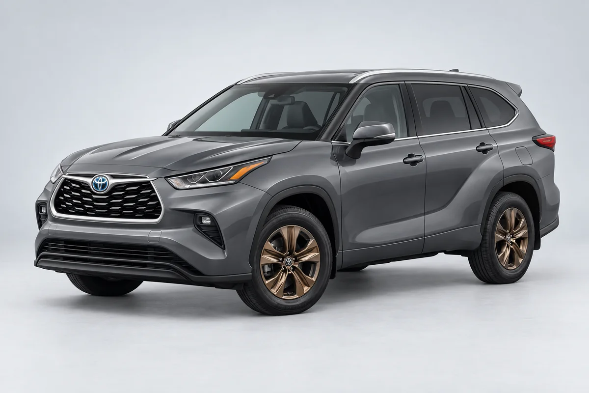 Toyota Highlander — вид спереди в три четверти