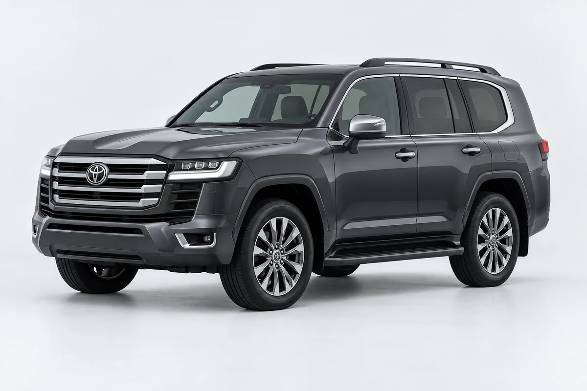 Toyota Land Cruiser — вид спереди в три четверти