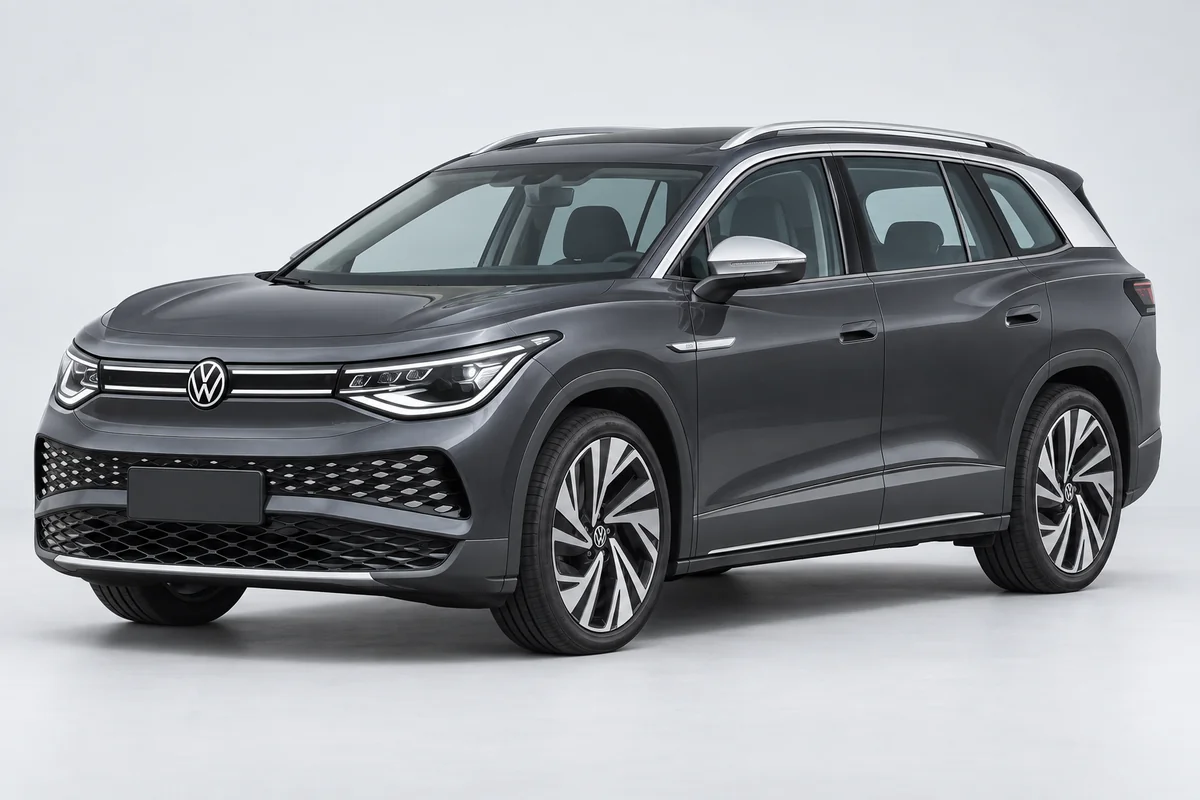 Volkswagen ID.6 — вид спереди в три четверти